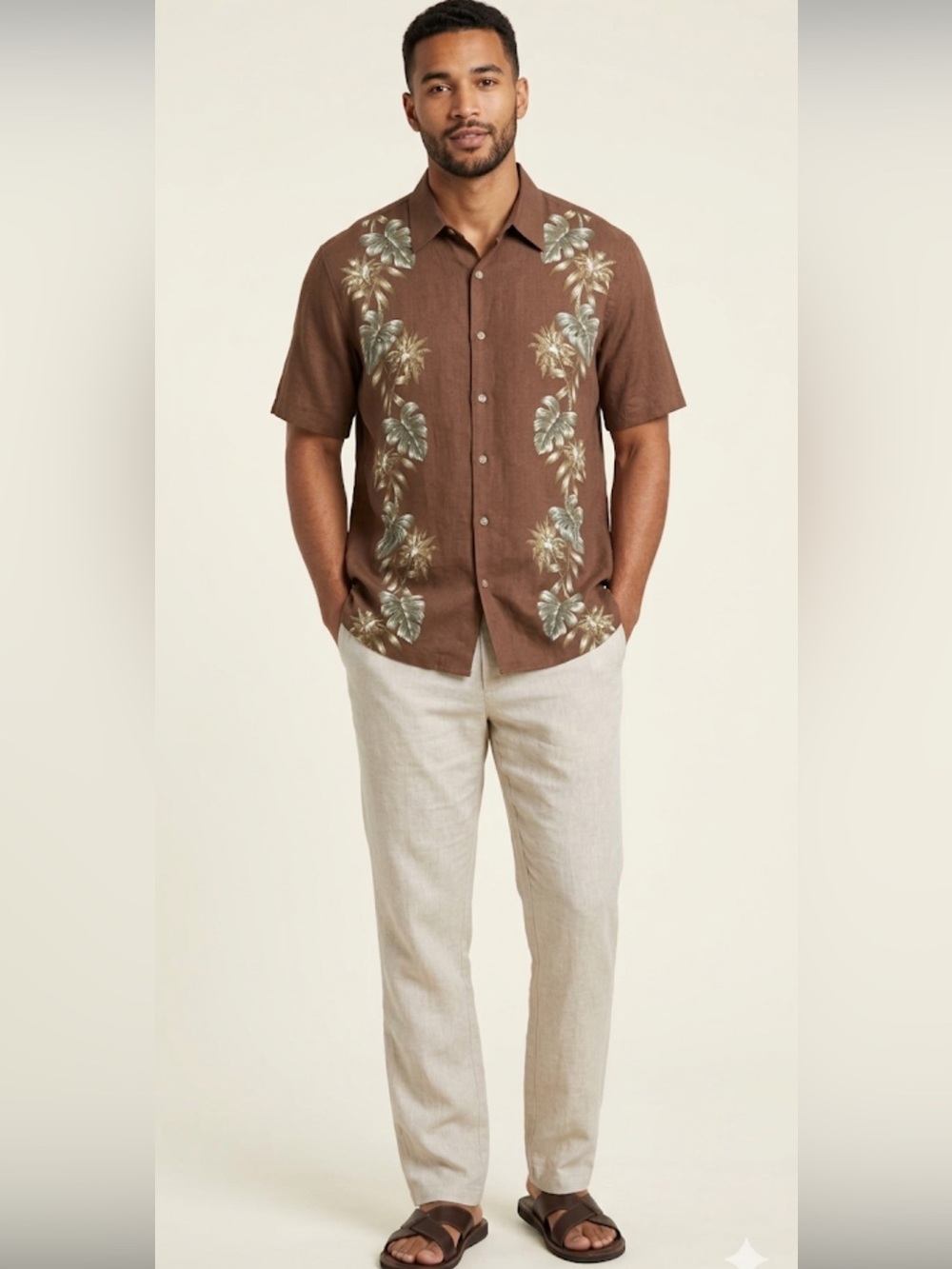 🌴 Croft & Barrow Men’s Hawaiian Button-Up Shirt - Size L - NWT 🌴